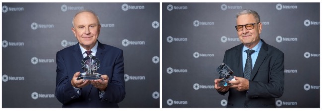 Cenu Neuron za celoživotní přínos vědě obdržel hematoonkolog Jan Starý a chemik Pavel Hobza. Zdroj: NF Neuron.